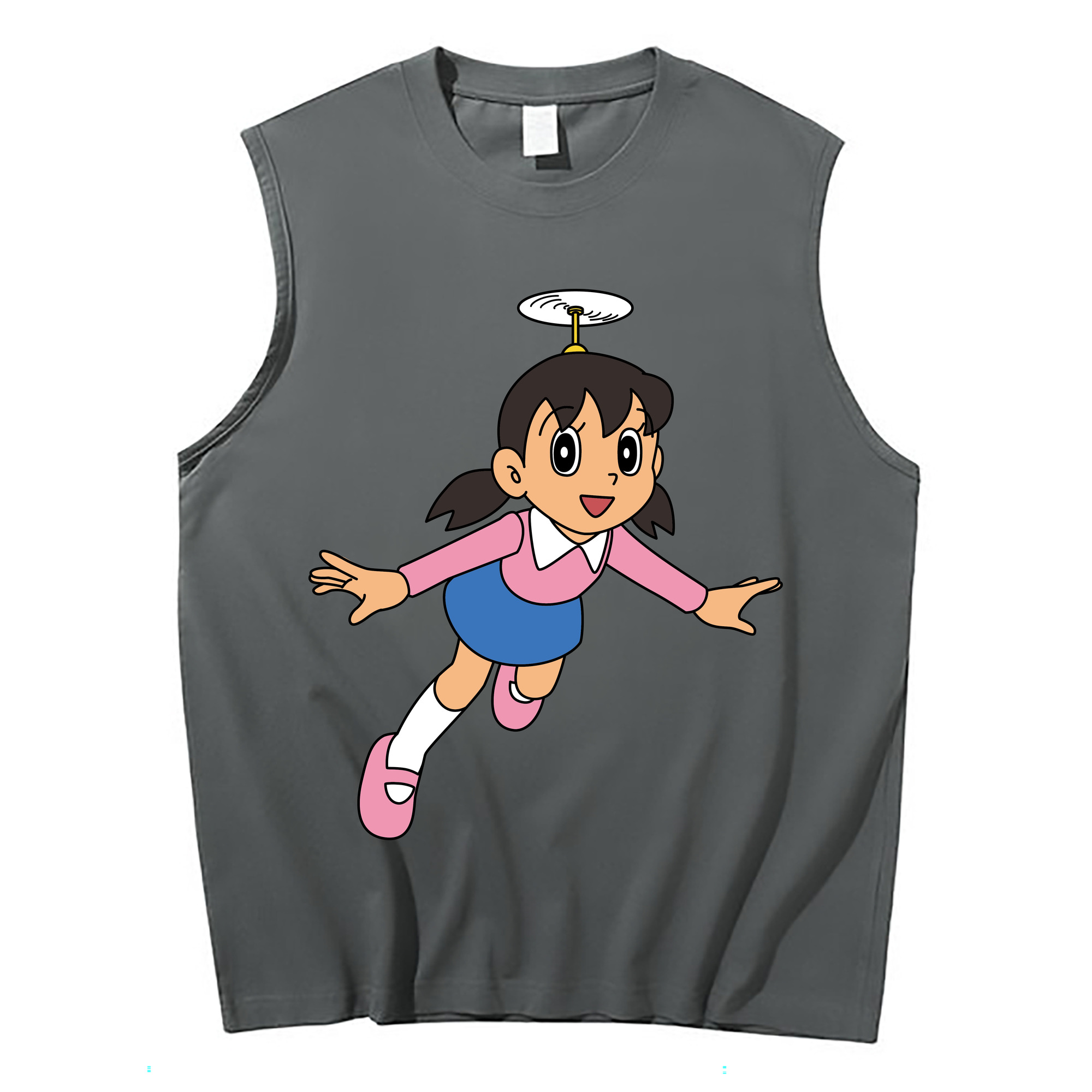 （画像用） ドラえもん みなもと しずか Doraemon Shizuka Minamoto コットン100％タンクトップ（フロントプリント）